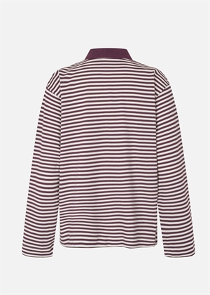 Jeanne polo bluse Italian Plum Stripe Baum Und Pferdgarten 